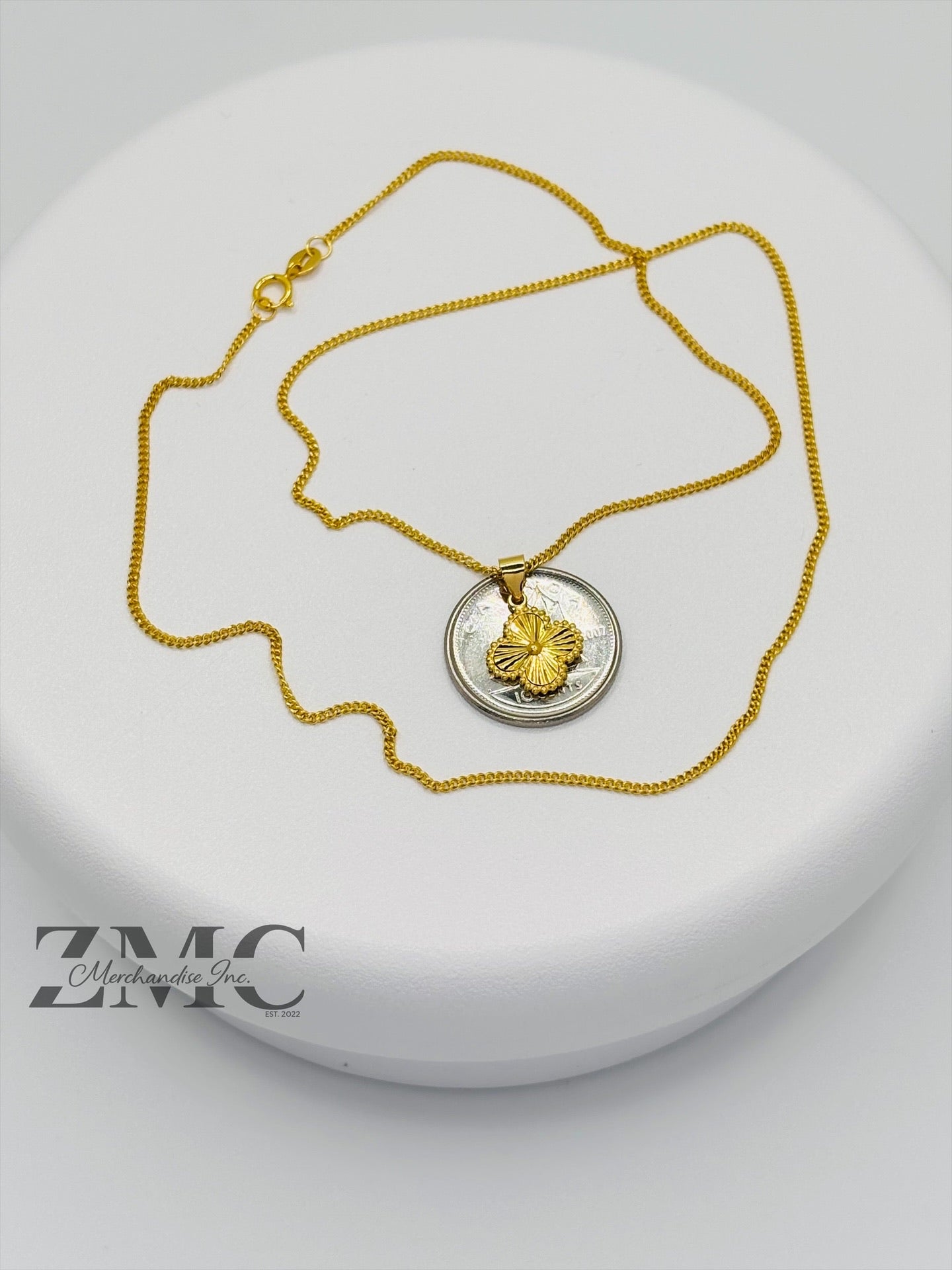 18K Gold Clover Necklace