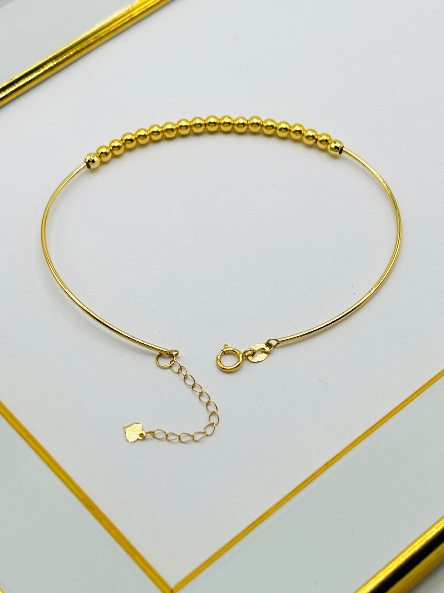 18K Gold Bubble Bangle