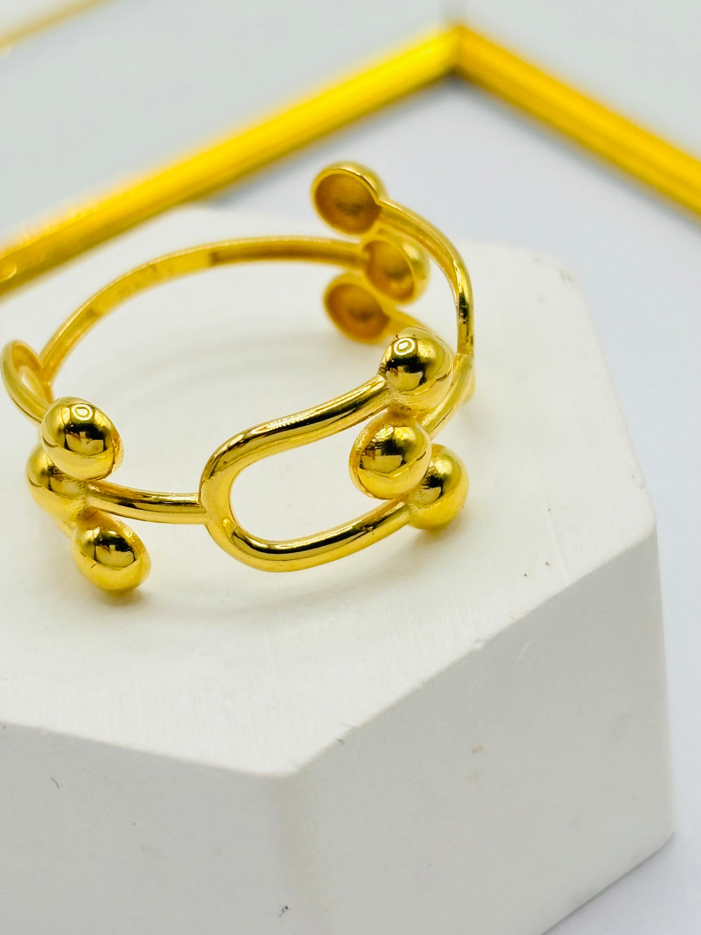 18K Gold Hardware Ring
