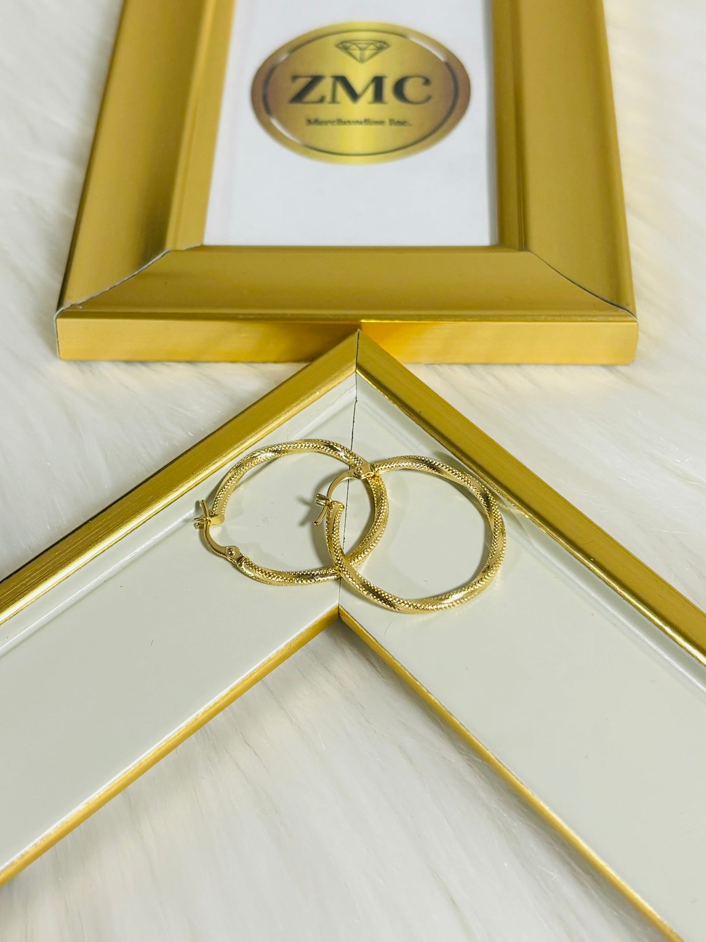 18K Gold Twisted Loop Earrings
