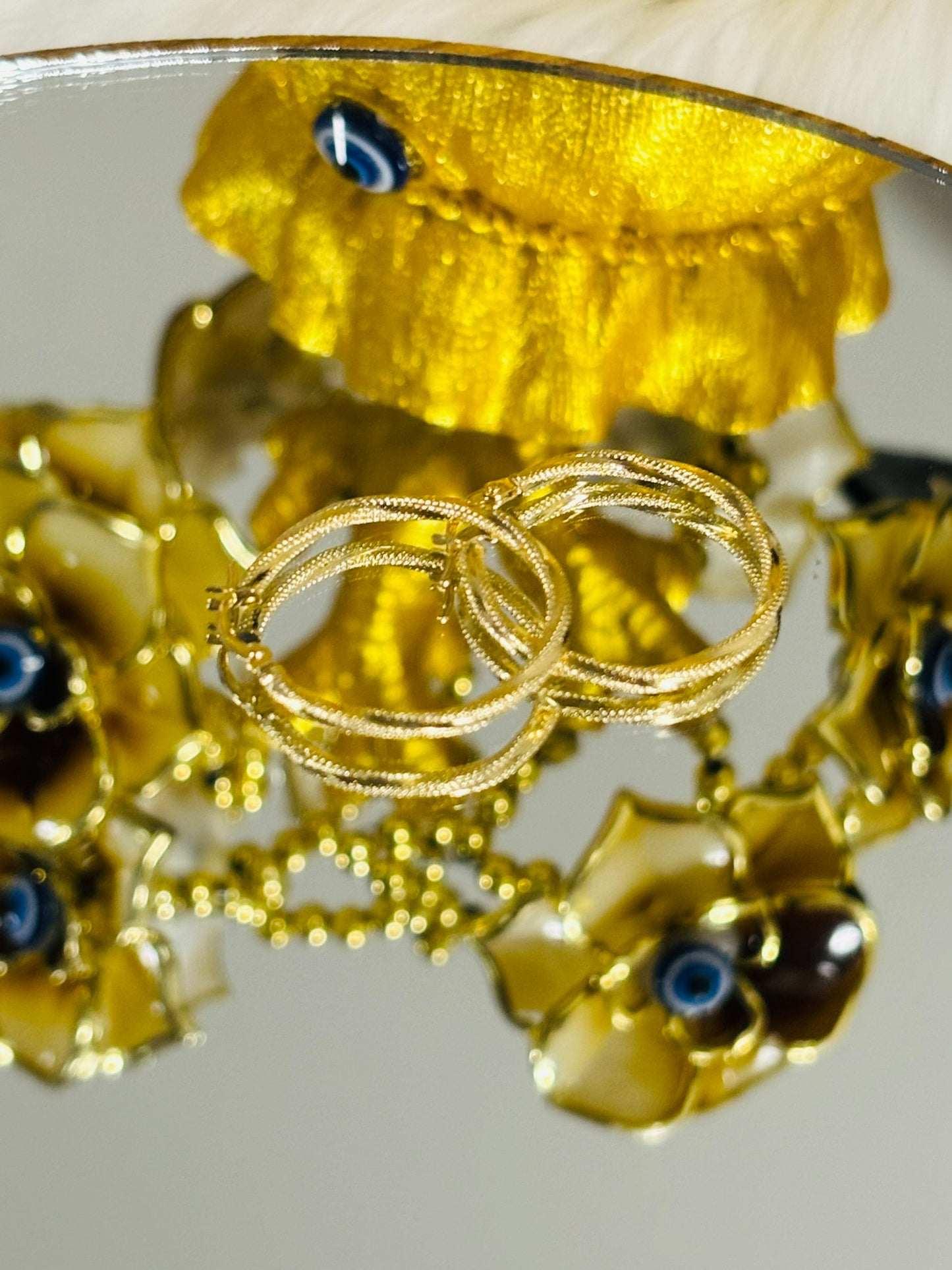 18K Gold Twisted Loop Earrings