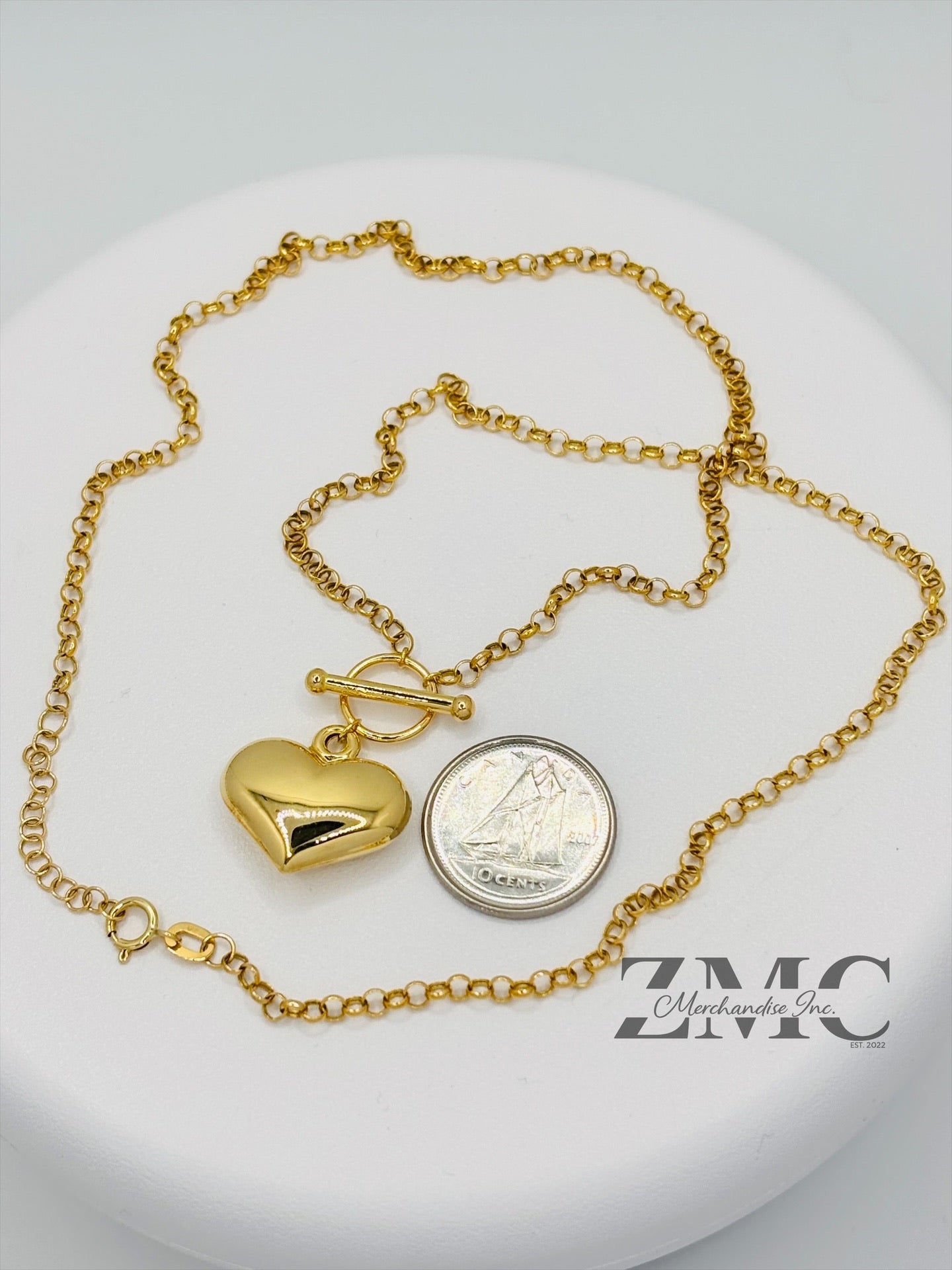 18K Gold Attached Heart Tauco Necklace