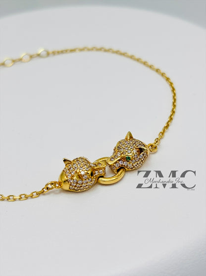 18K Gold Panther Bracelet