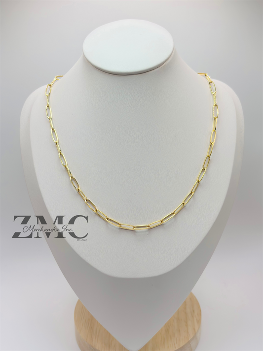 18K Gold Paperclip Chain