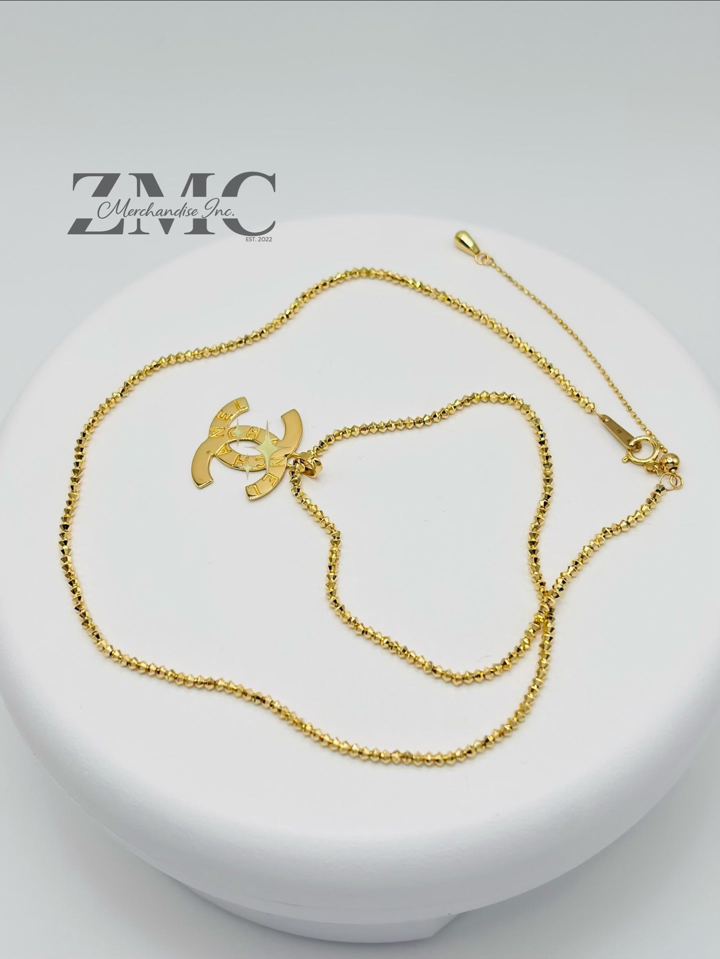 18K Gold Mirror C Necklace