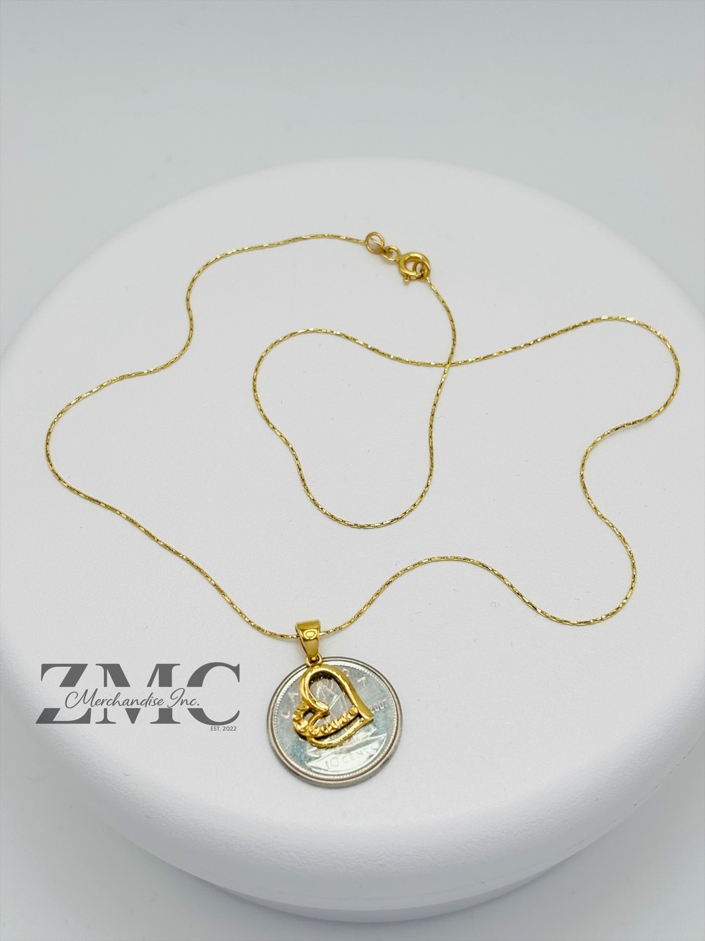 18K Gold Heart Necklace