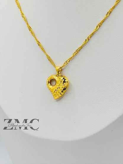 18K Gold Heart Necklace