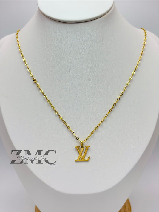 18K Gold L Necklace