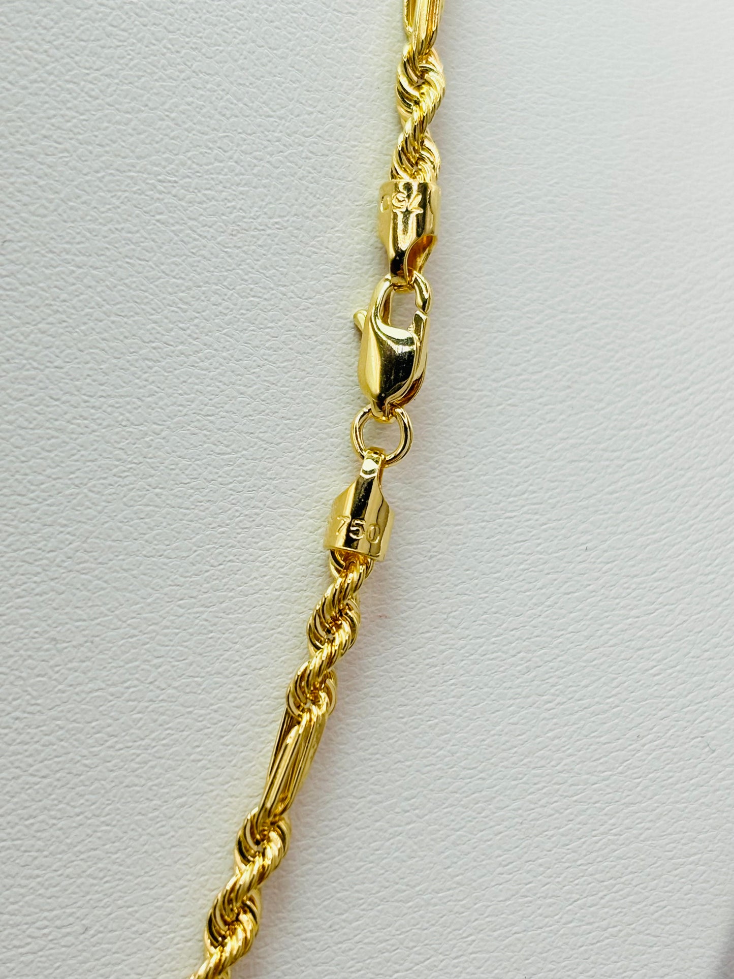 18K Gold Rope/Bar Chain