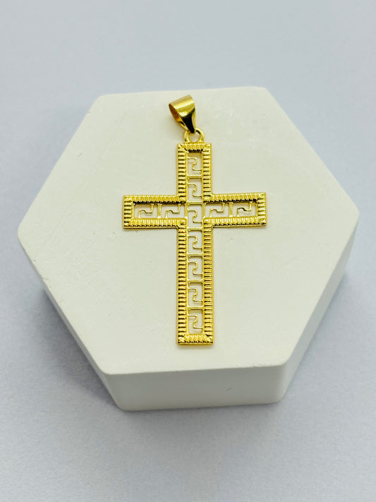 18K Gold Cross Pendant