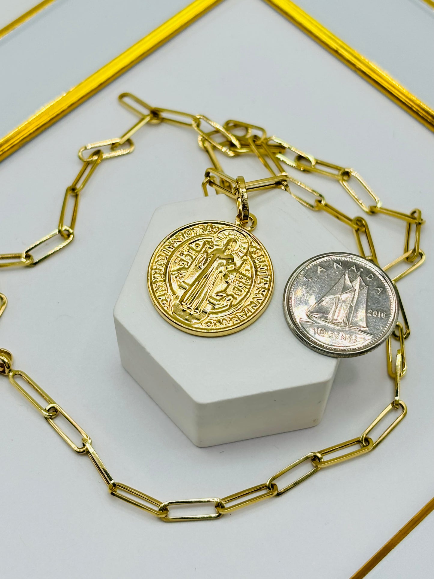 18K Gold St Benedict Necklace