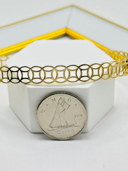 18K Gold Money Cather Bangle