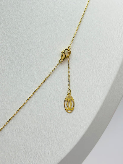18K Gold Circle Attached Necklace