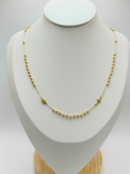 K18 Japan Gold Rosary Necklace