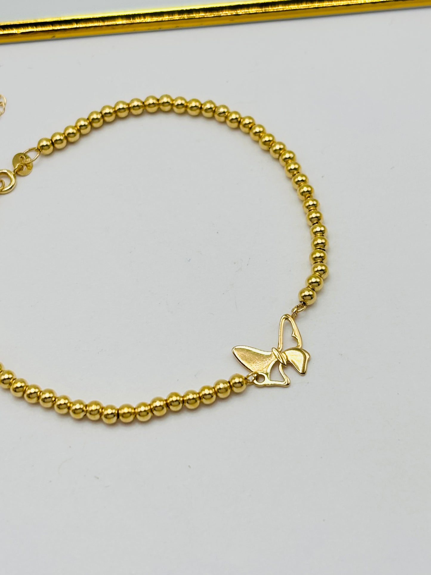 18K Gold Butterfly Bubble Bracelet