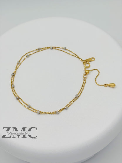 18K Gold Double Bracelet