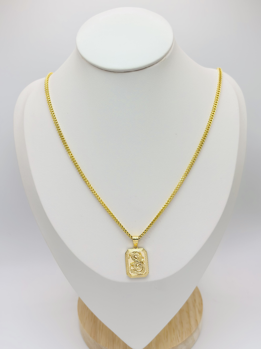 18K Gold Foxtail Dragon Necklace