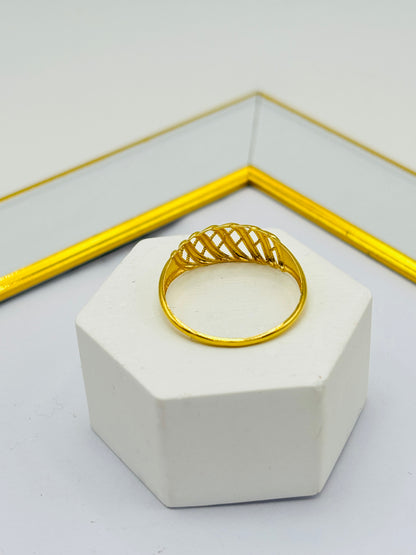 18K Gold Net Ring