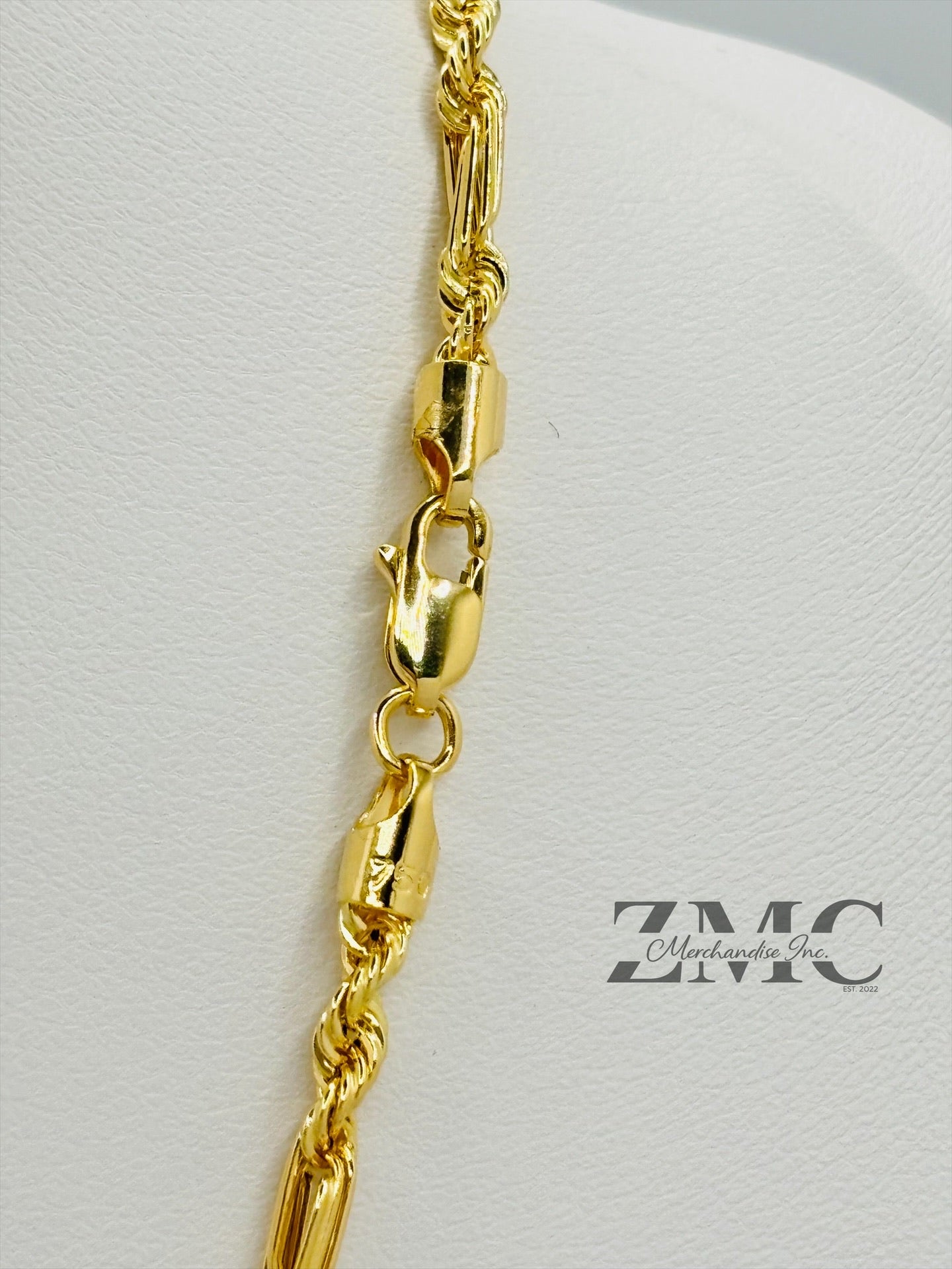18K Gold Rope Anchor Necklace