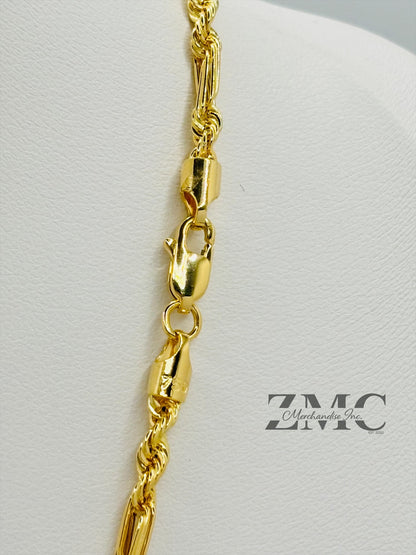18K Gold Rope Anchor Necklace