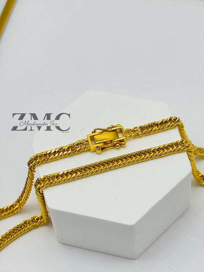 18K Gold Triple Lock Chain
