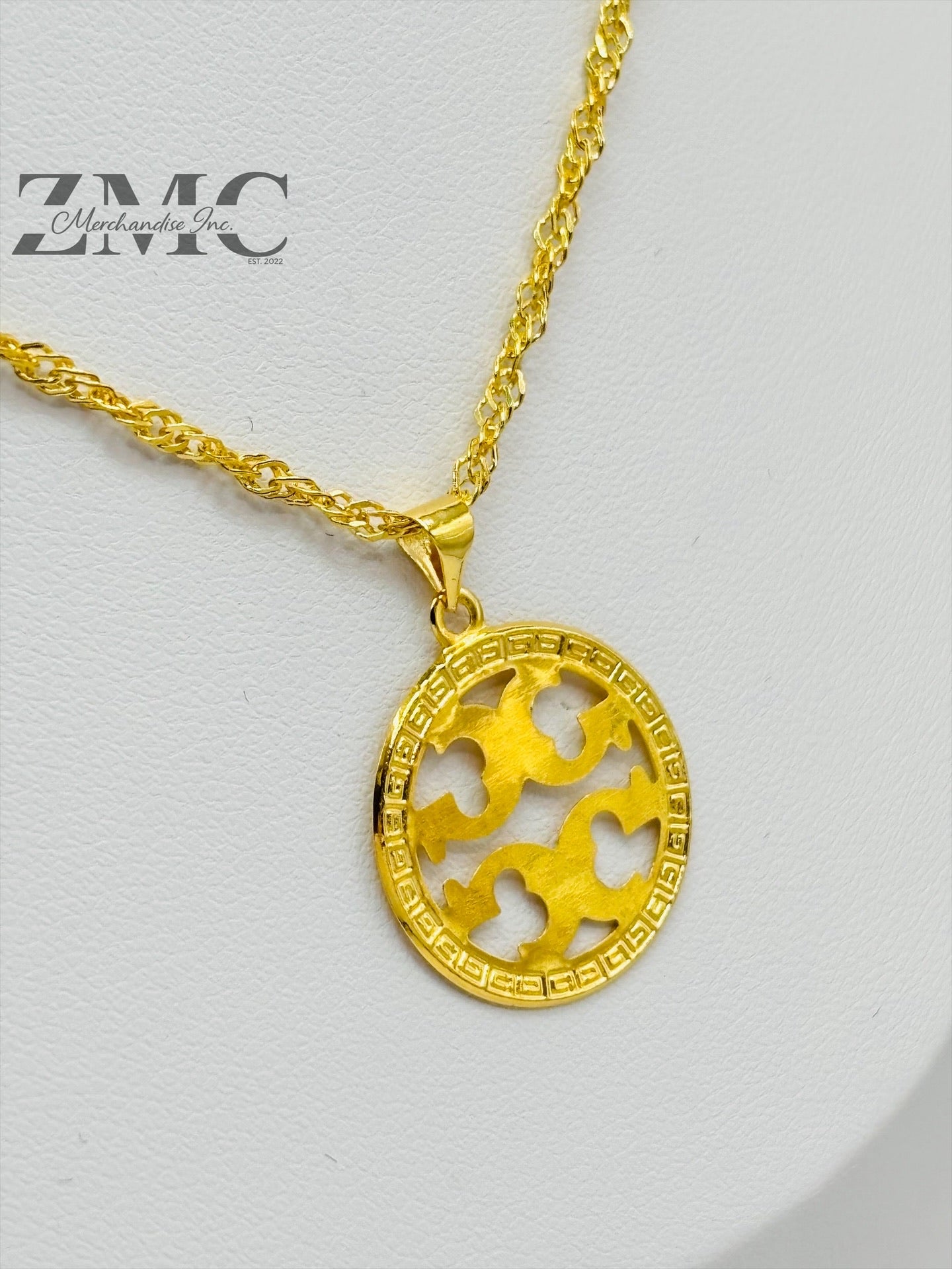 18K Gold T B Necklace