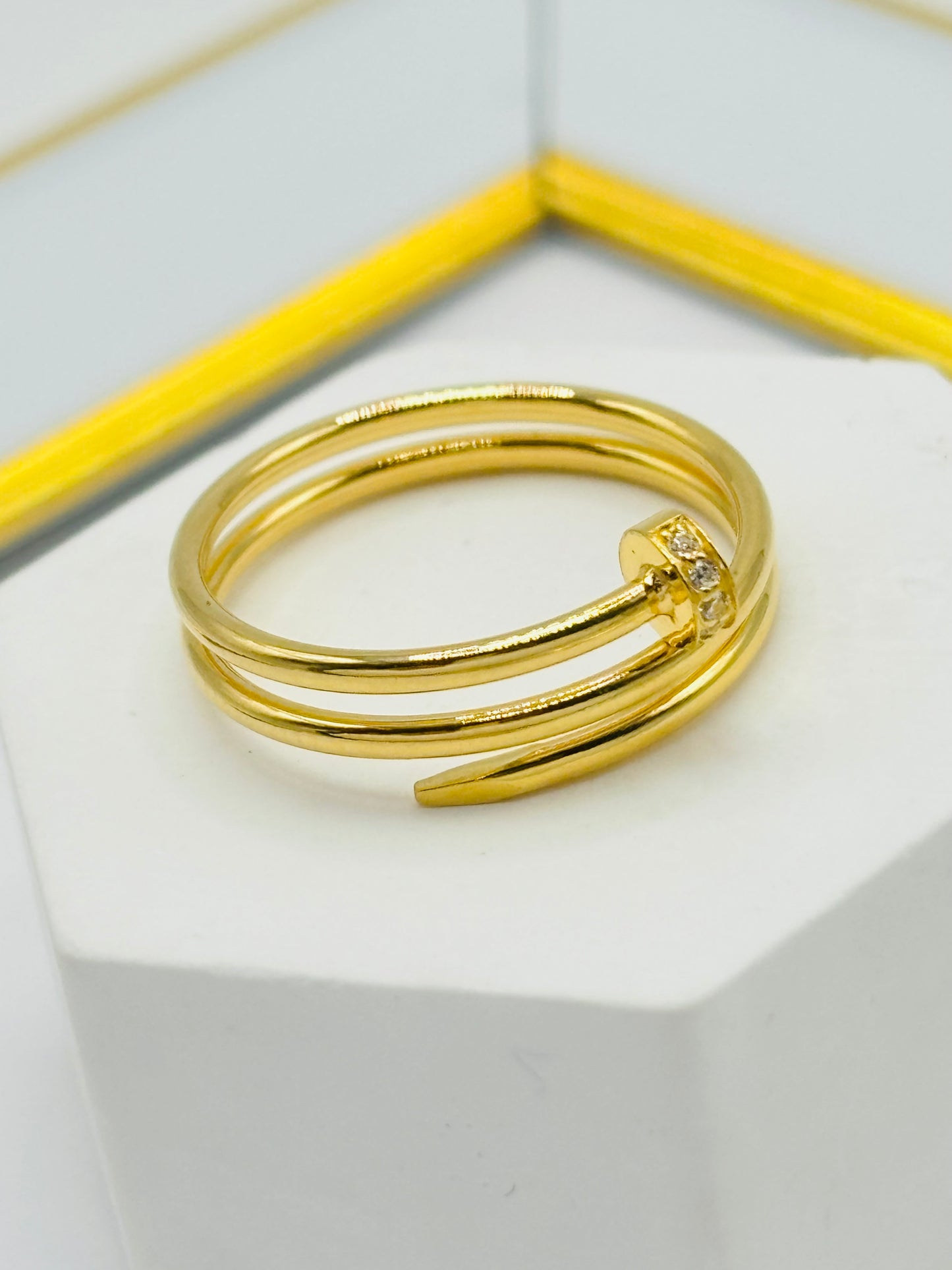 18K Gold Nail Ring