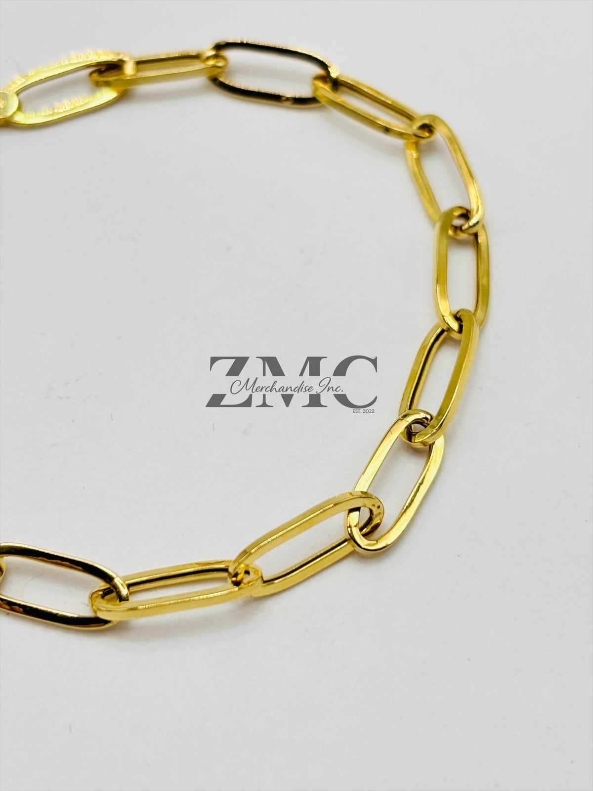 18K Gold Paperclip Chunky Bracelet
