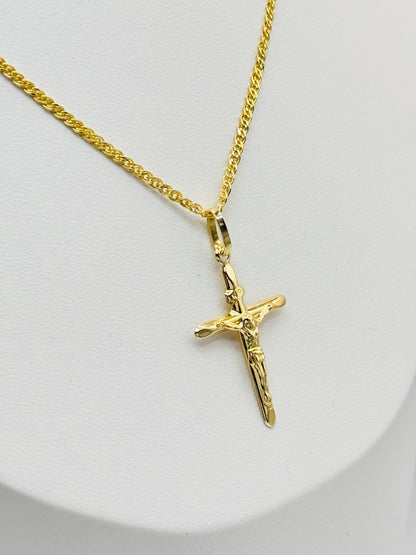 18K Gold Cross Necklace