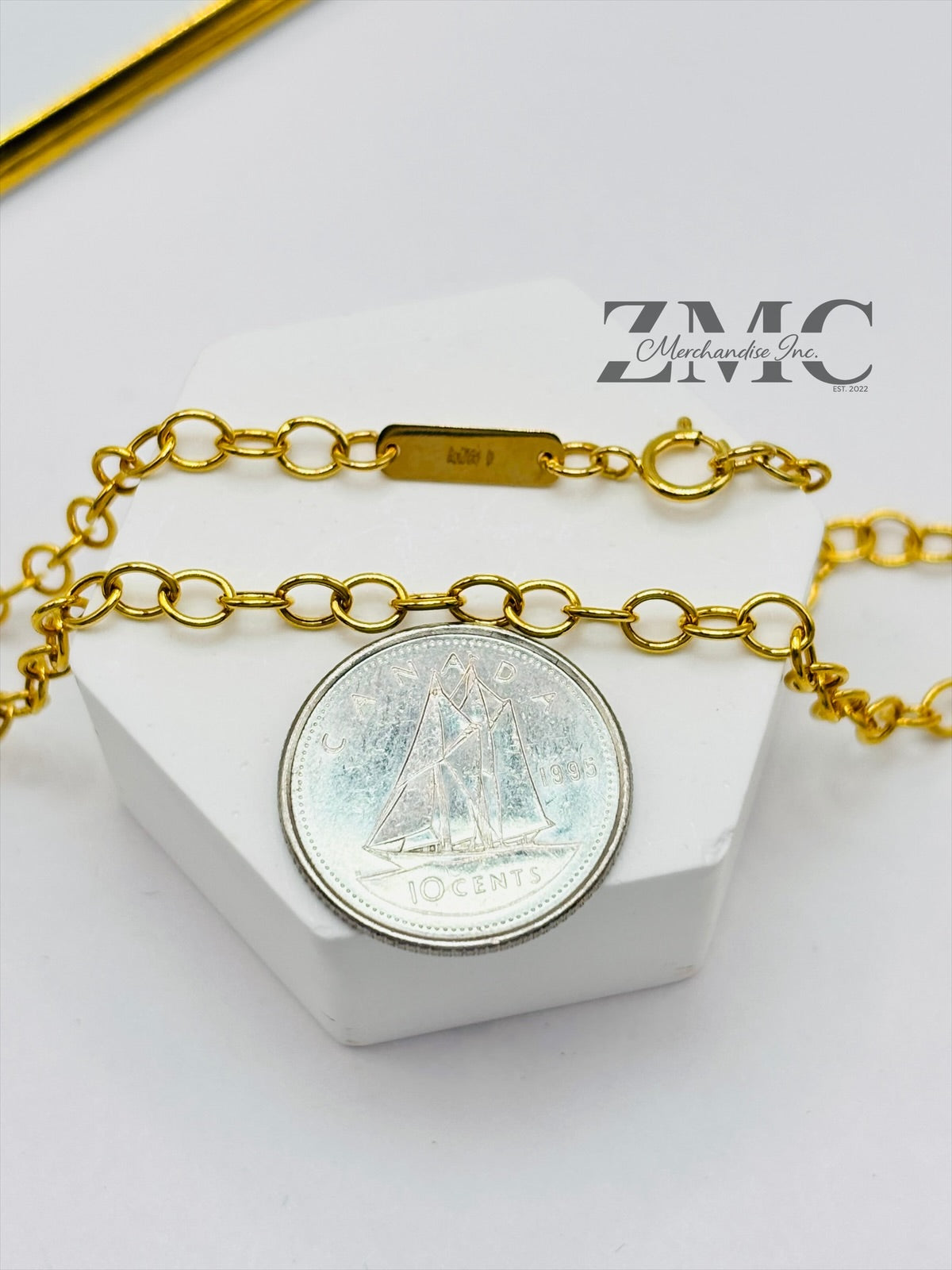 18K Gold L Attached Necklace