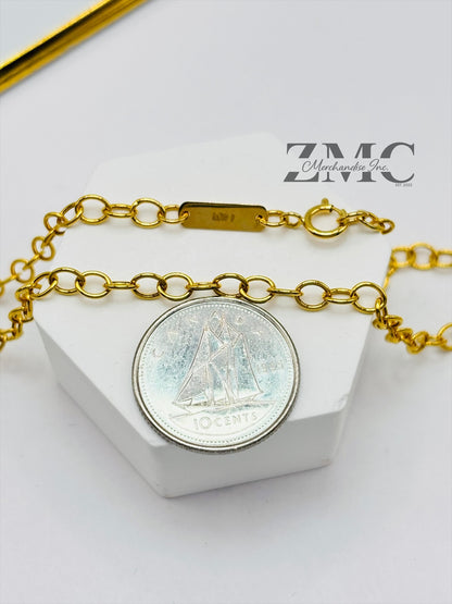 18K Gold L Attached Necklace