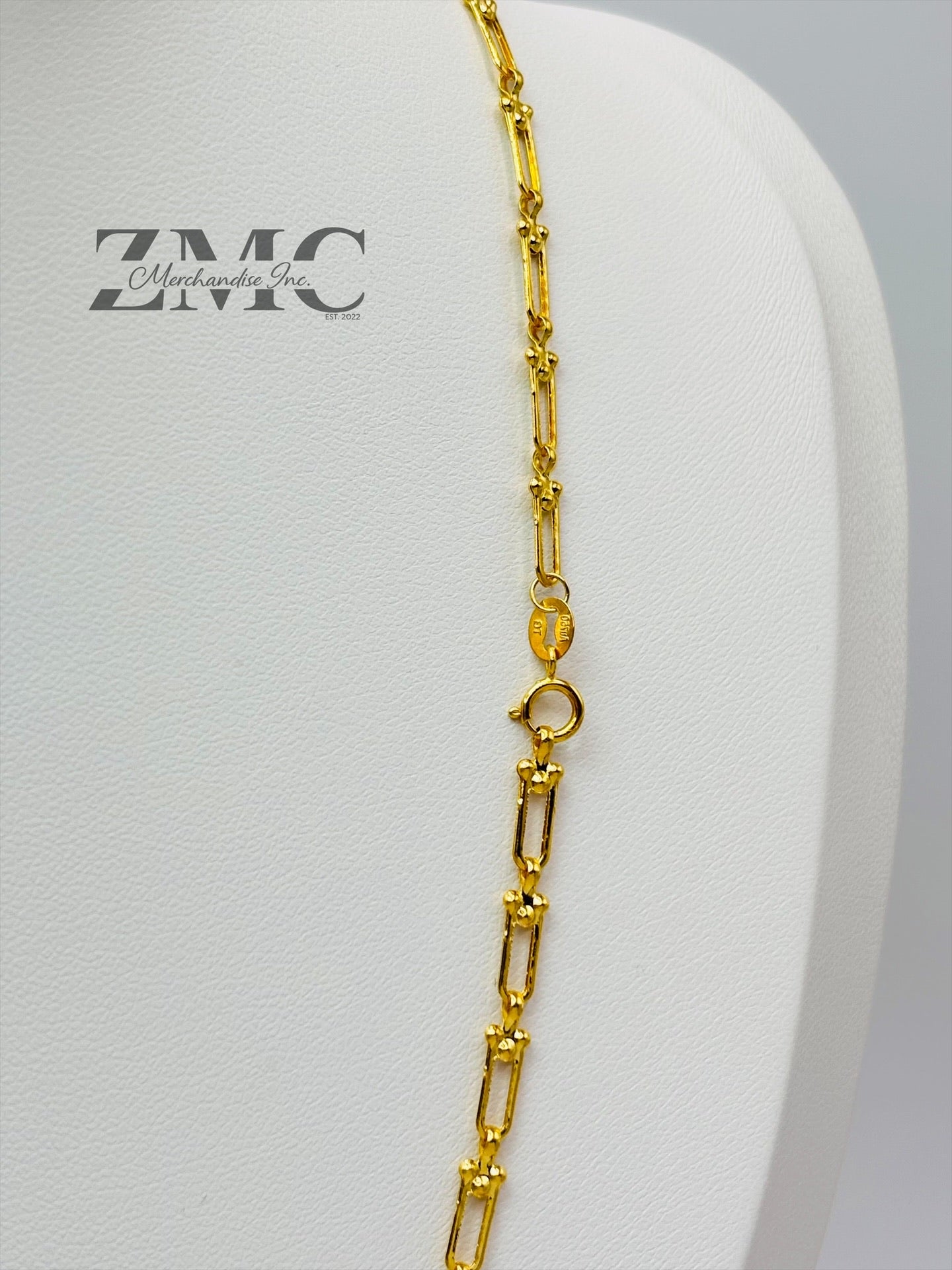 18K Gold Small Link Flat Hardware Chain