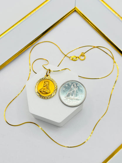 18K Gold Religious Necklace