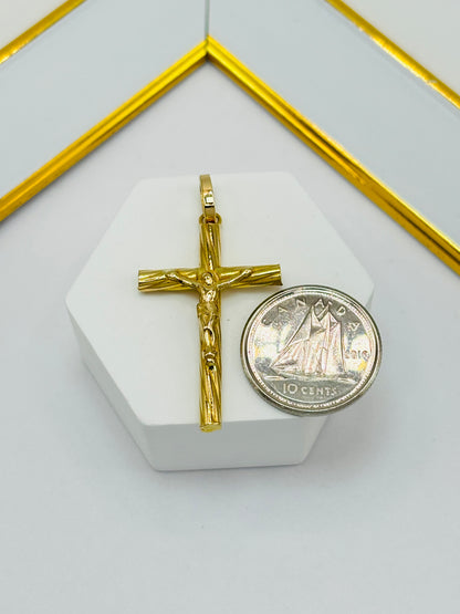 18K Gold Cross Pendant