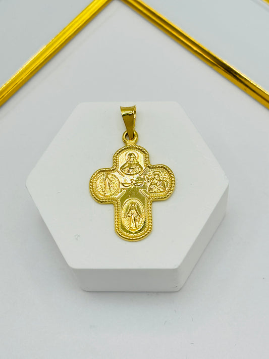 K18 Japan Gold Cross Pendant