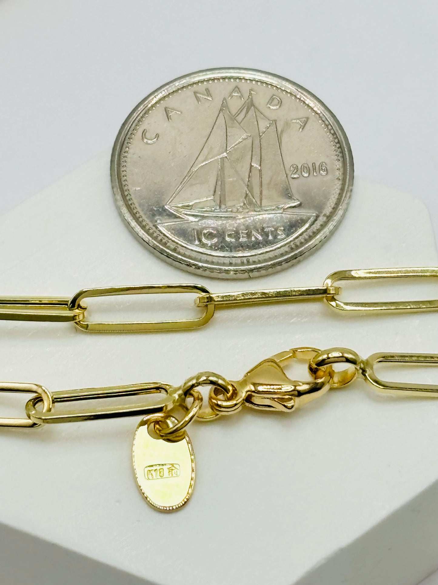 K18 Japan Gold Paperclip Chain
