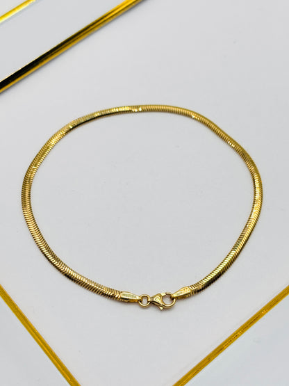 18K Gold Herringbone Bracelet