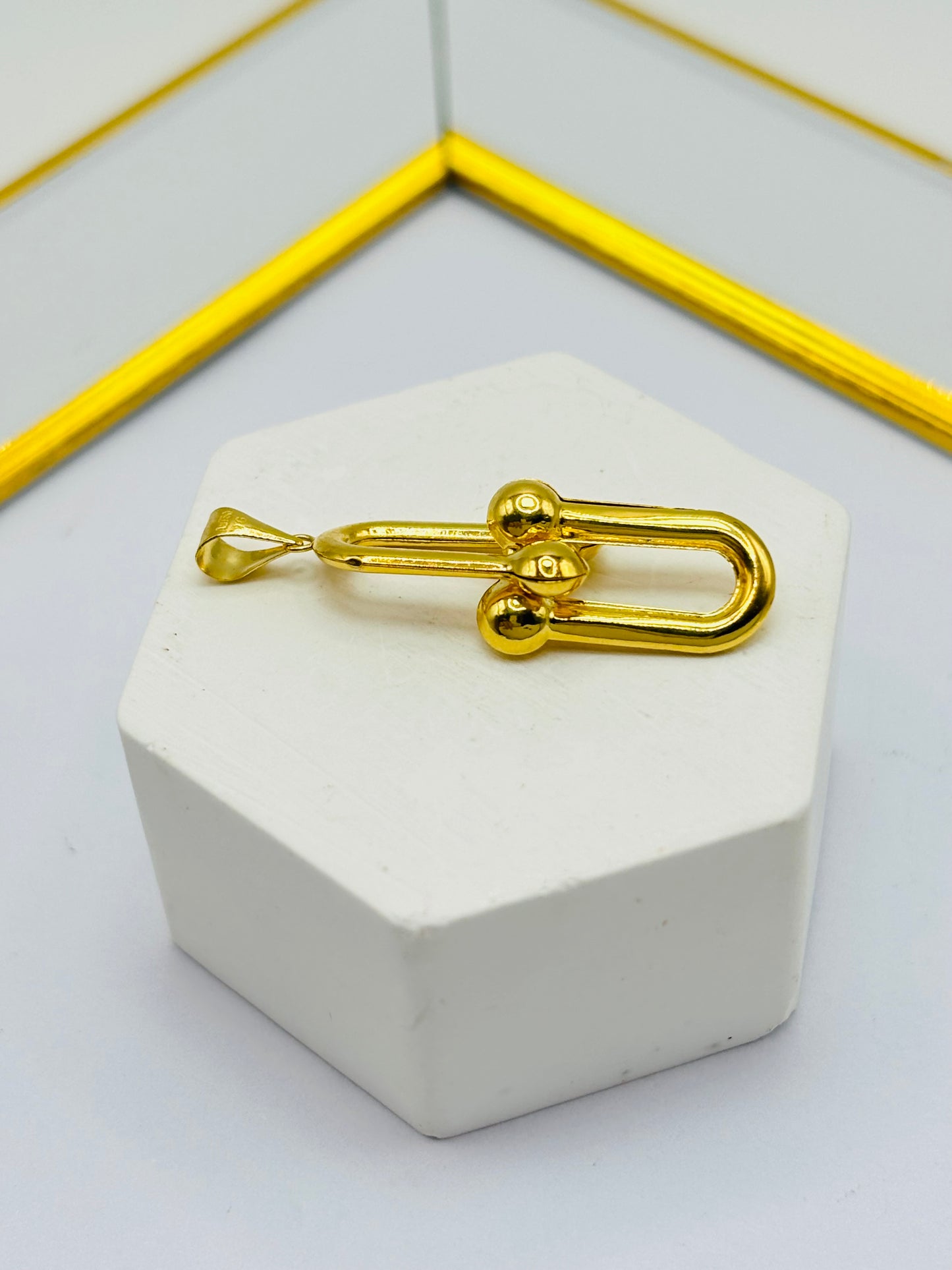 18K Gold Hardware Pendant