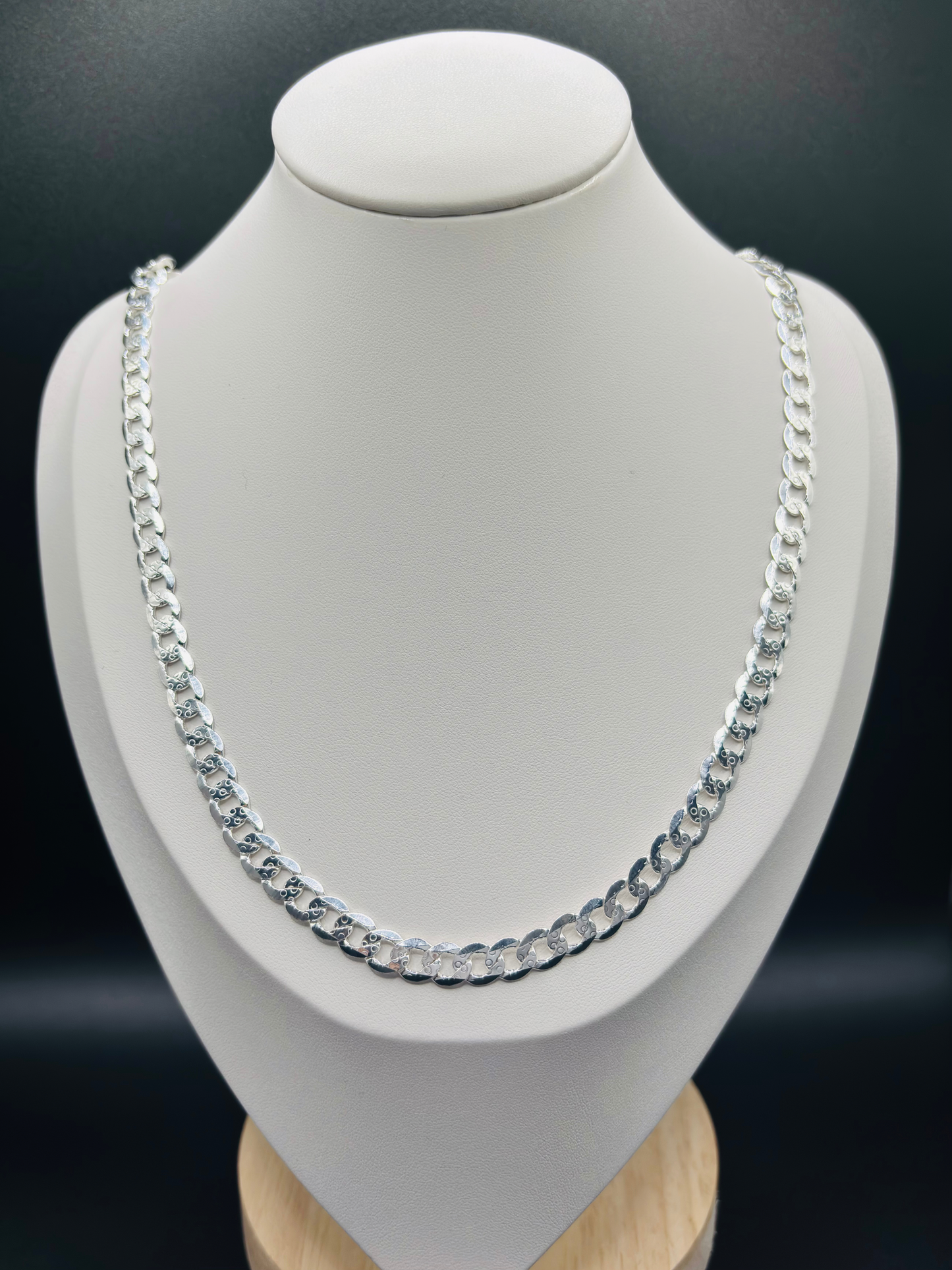 S925 Silver Flat Curb Chain