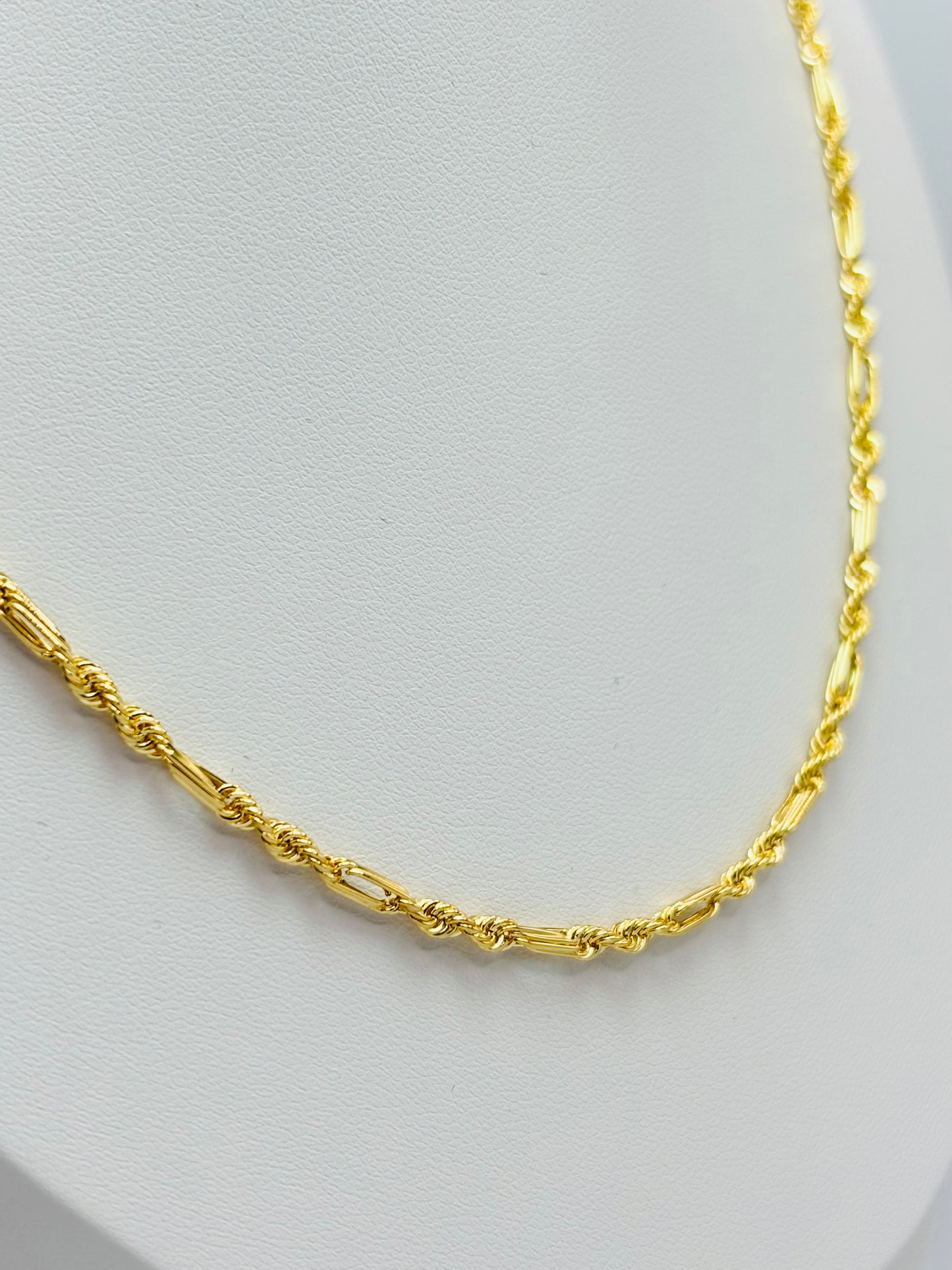 18K Gold Rope/Bar Chain