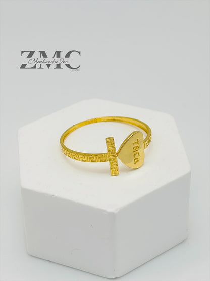 18K Gold Heart Ring
