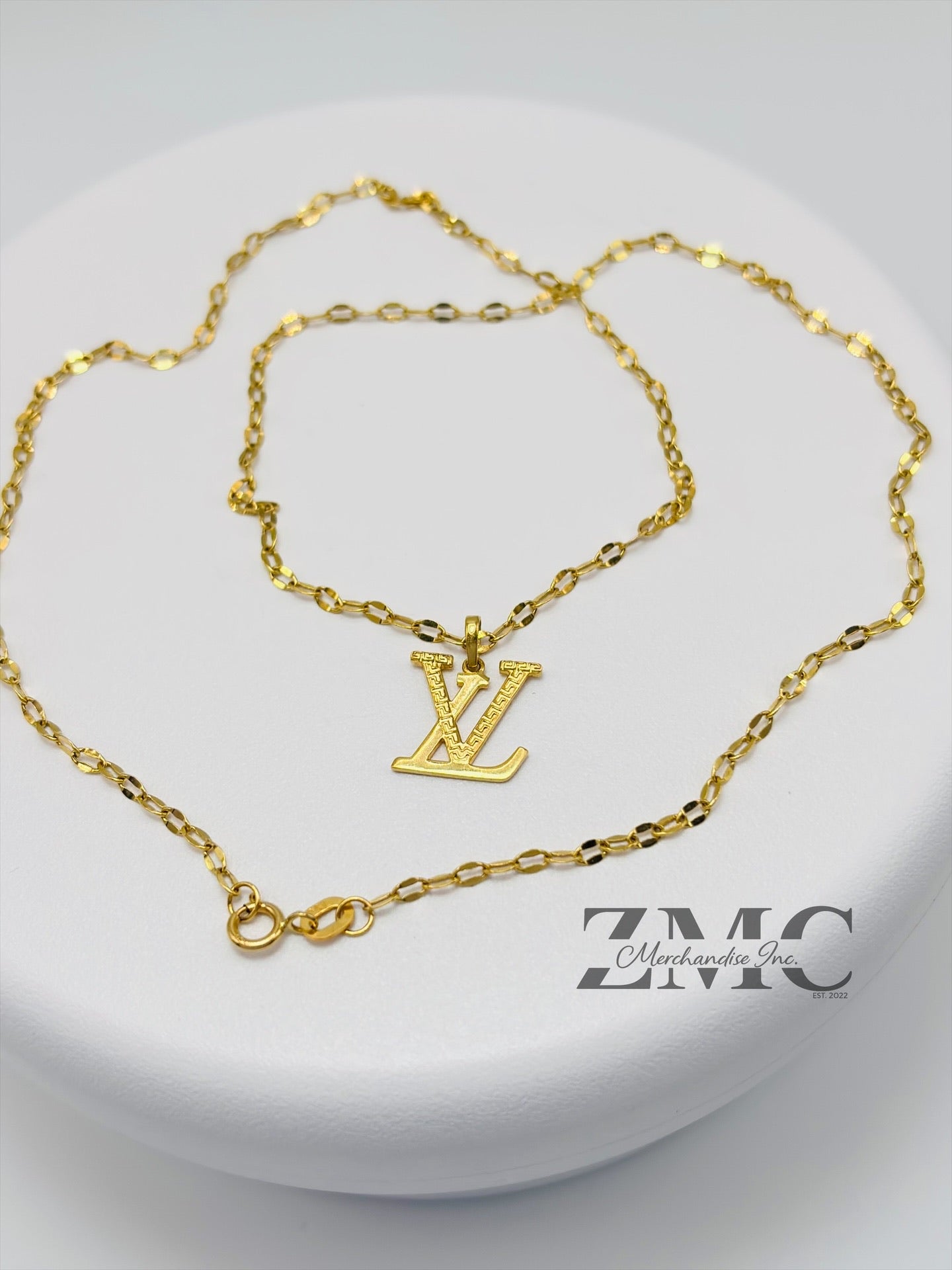18K Gold L Necklace