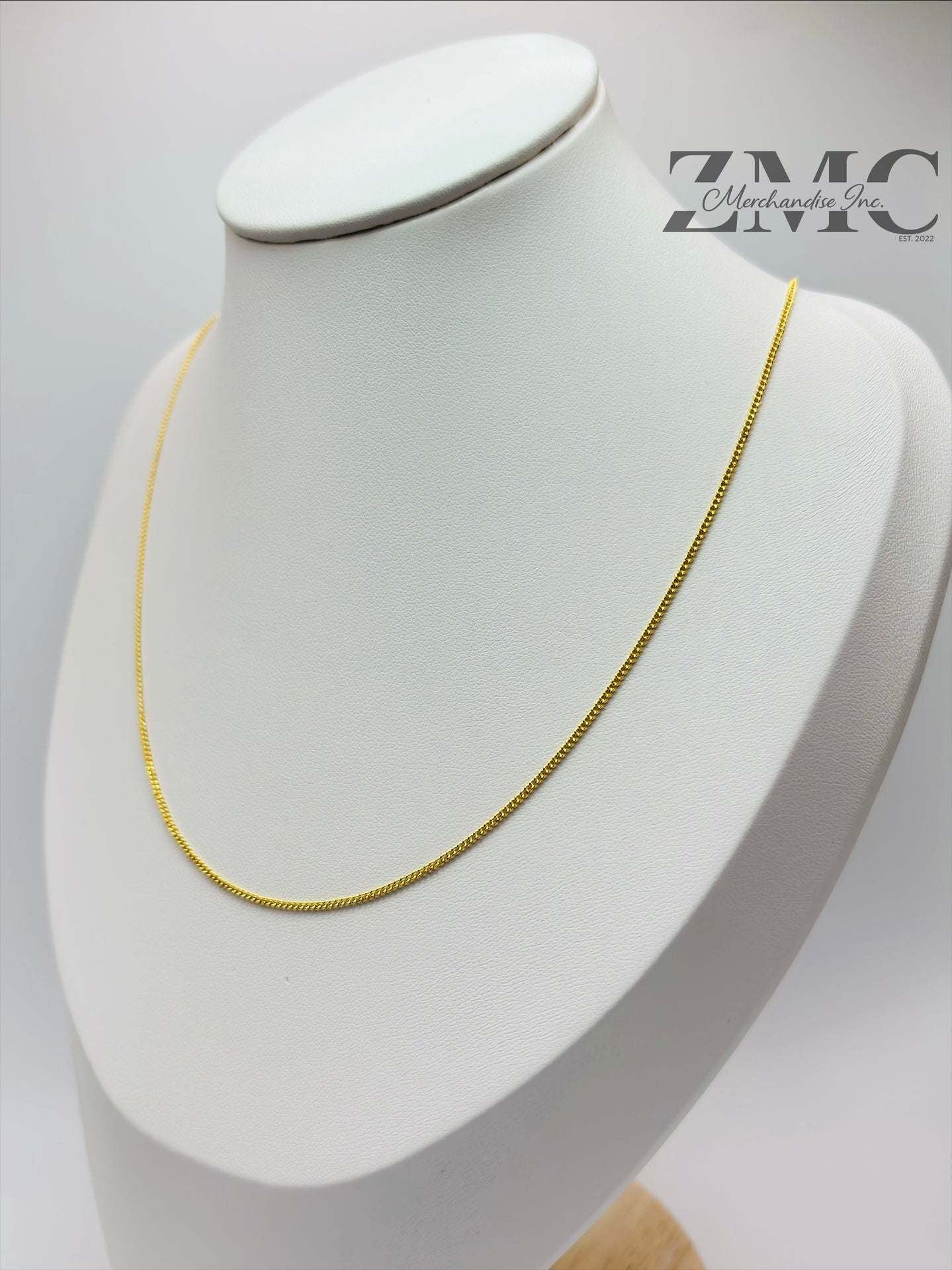 18K Gold Flat Curb Chain