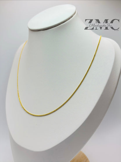 18K Gold Flat Curb Chain