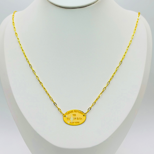 18K Gold Small Link Necklace