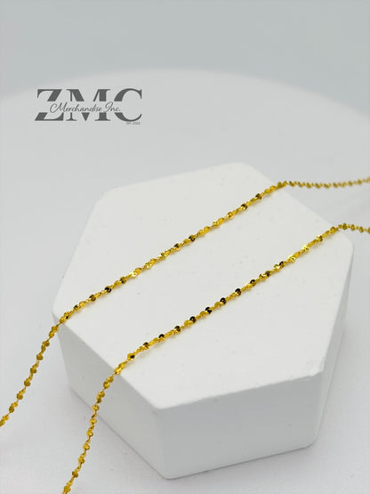 18K Gold Circle Necklace
