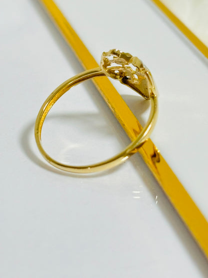 18K Gold Heart Ring