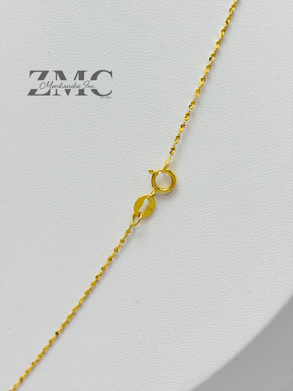 18K Gold Circle Necklace