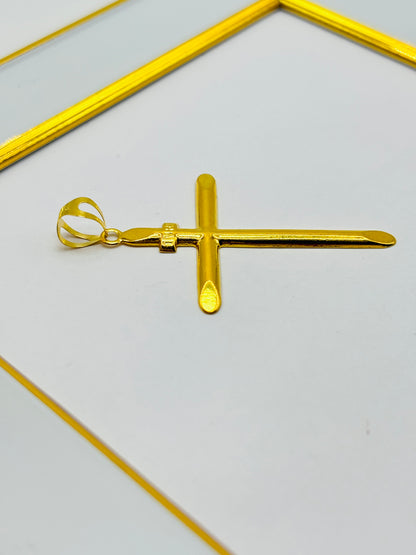 18K Gold Cross Pendant