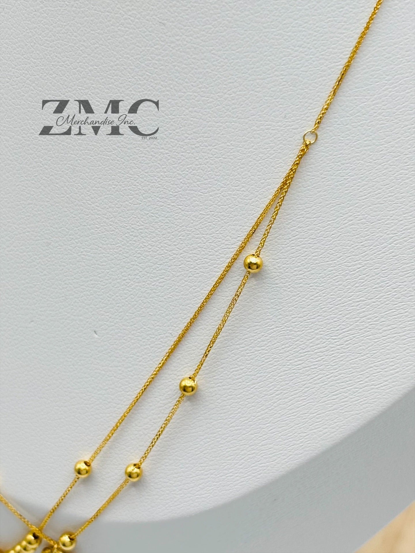 18K Gold Layered Heart Ball Necklace